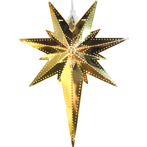 Dekorācija metāla zvaigzne Star Trading Betlehem, 35cm, E14 Max. 25W, IP20, Brass