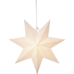 LED dekorācija Zvaigzne Star Trading LYSA, balta, 43cm, E14, Max. 25W, IP20