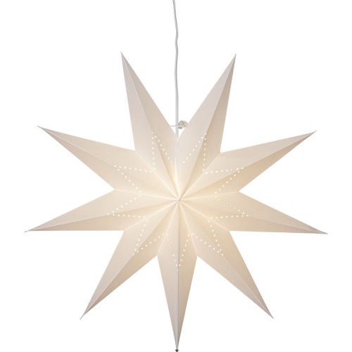 LED dekorācija Zvaigzne Star Trading LYSA, balta, 60cm, E14, Max. 25W, IP20