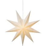 LED dekorācija Zvaigzne Star Trading LYSA, balta, 80cm, E14, Max. 25W, IP20