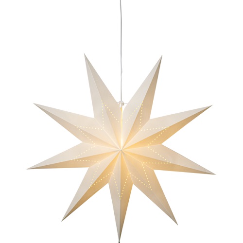 LED dekorācija Zvaigzne Star Trading LYSA, balta, 80cm, E14, Max. 25W, IP20