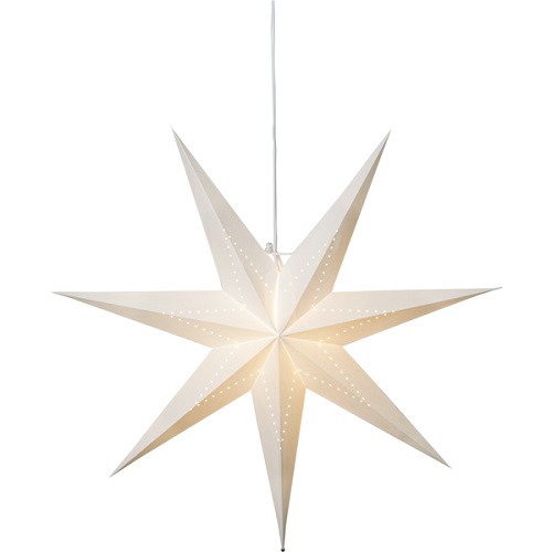 LED dekorācija Zvaigzne Star Trading LYSA, balta, 70cm, E14, Max. 25W, IP20