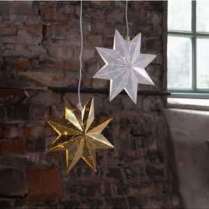 Dekorācija metāla zvaigzne Star Trading CLASSIC, 28cm, E14 Max. 25W, IP20, Brass