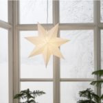 LED dekorācija Zvaigzne Star Trading LYSA, balta, 43cm, E14, Max. 25W, IP20