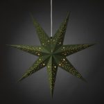LED dekorācija Zvaigzne piekarama Konstsmide 7 Points Velvet, 78cm, E14, Max. 25W, IP20, zaļa