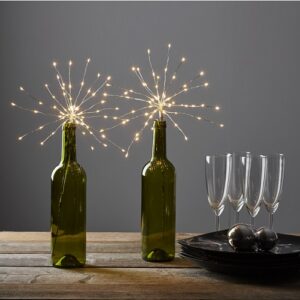 LED dekorācija Salūts Star Trading Firework®, 60LED, CW, 42cm, IP20, 3xAA, ar taimeri