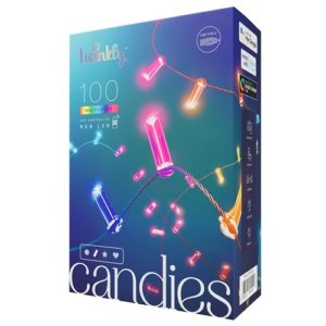 Viedā LED lampiņu virtene Twinkly Candies Candles, Gen II, 6m, 100LED, IP20, BT+WiFi, USB-C