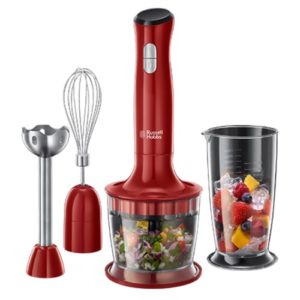 Rokas blenderis ar piederumiem Russell Hobbs Desire 24700-56, 500W, 0.7l, sarkans