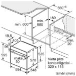 Iebūvējama cepeškrāsns Bosch Serie | 2, 60x60cm, 3D Hotair, melna, HBA530BB0S