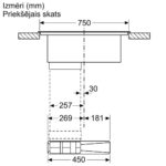 Iebūvējama indukcijas virsma ar nosūcēju Bosch Serie | 4, 80cm, PIE811B15E