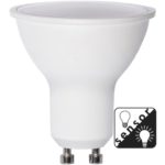 LED spuldze ar krēslas sensoru Star Trading GU10 MR16 Sensor Spotlight, 4.7W, 400lm, 3000K, IP44