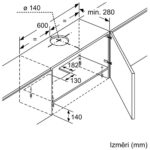 Iebūvējams tvaika nosūcējs Bosch Serie | 4 telescopic, 60cm, DFT63AC50, sudraba