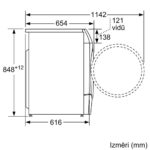 Veļas mašīna ar žāvētāju Bosch Serie | 8, 10/6kg, 1400 apgr./min., WDU8H542SN, Home Connect