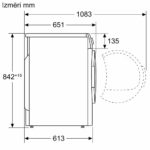 Veļas žāvētājs siltumsūkņa Bosch Serie | 4, 7kg, WTH830L5SN, Anti-Vibration Design