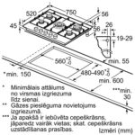 Iebūvējama gāzes plīts virsma Bosch Serie | 4, 75cm, PGQ7B5B90