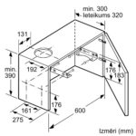 Iebūvējams tvaika nosūcējs Bosch Serie | 2 telescopic, 60cm, DFM064W54, sudraba