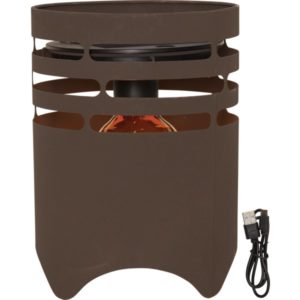 LED dārza gaismeklis ar saules bateriju Star Trading Marron 25cm, 40lm, IP44, Solar+USB
