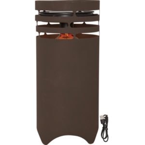 LED dārza gaismeklis ar saules bateriju Star Trading Marron 40cm, 40lm, IP44, Solar+USB