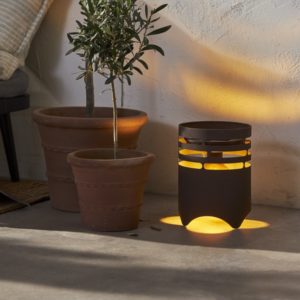 LED dārza gaismeklis ar saules bateriju Star Trading Marron 25cm, 40lm, IP44, Solar+USB