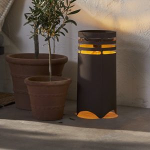 LED dārza gaismeklis ar saules bateriju Star Trading Marron 40cm, 40lm, IP44, Solar+USB