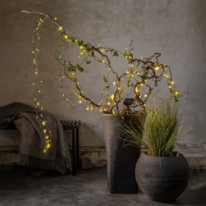 LED virtene ar saules baterijām Star Trading Dew drop Micro, 7.4m, 100LED, IP44