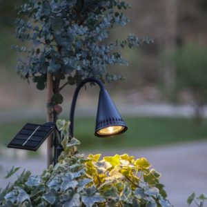 LED āra gaismeklis ar saules baterijām Star Trading Powerspot 34cm, 20lm, WW, IP44