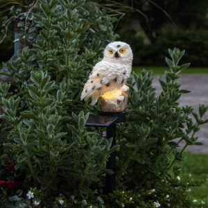 Dekoratīvais LED gaismeklis ar saules bateriju Star Trading Owl, 33cm, IP44
