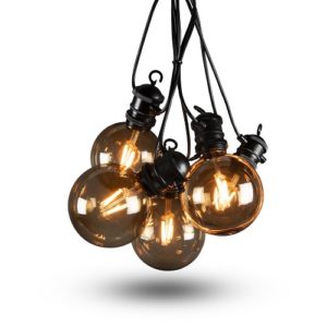 LED āra virtene Konstsmide Smoky Amber, 4.5m 10LED, 46lm, 1800K, DIM, IP44