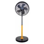 Grīdas ventilators Unold Black Steel, 50W, 1.2m, 3 ātrumi, Melns/Koka