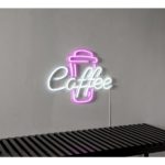 LED Neona zīme Star Trading Plexy Coffee, 5W, 40x30cm, Ropelight Neon, IP20, USB