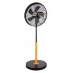 Grīdas ventilators Unold Black Steel, 50W, 1.2m, 3 ātrumi, Melns/Koka