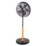 Grīdas ventilators Unold Black Steel, 50W, 1.2m, 3 ātrumi, Melns/Koka