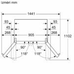 Ledusskapis ar saldētavu Bosch Serie | 8 French Door 183×90.5cm, Inox Ner. tērauda, KFF96PIEP