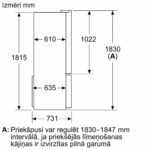 Ledusskapis ar saldētavu Bosch Serie | 4 French Door 183×90.5cm, Melns Ner. tērauda, KFN96AXEA