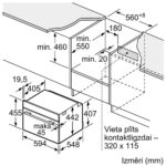 Iebūvējama cepeškrāsns ar mikroviļņu funkciju Bosch Serie | 8, 3600W, 60x45cm, CMG7241B1, Melna