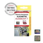 Vienreiz lietojamais alkometrs Alcoscan® 5, EATA apstiprināts