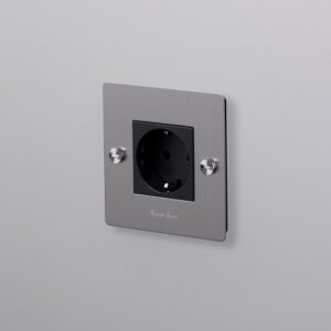 Kontaktligzda Buster + Punch London 1G SOCKET / STEEL, Schuko Type F, CSK-073443