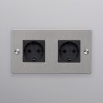 Kontaktligzda Buster + Punch London 2G SOCKET / STEEL, Schuko Type F, CSK-073444