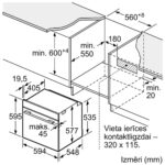 Iebūvējama cepeškrāsns ar tvaiku Bosch Serie 8 HSG958DB1S, 60x60cm, AirFry, HomeConnect, Melna