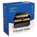 Sviestmaižu tosteris Russell Hobbs Creations Easy Clean 26800-56, 750W, Melns/Sudraba