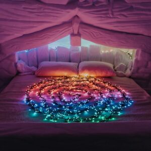 Viedā LED lampiņu virtene Twinkly Cluster Special RGB+W, Gen II, 6m, 400LED, IP44, BT+WiFi