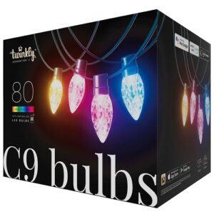 Viedā LED lampiņu virtene Twinkly C9 Bulbs, Gen II, 24.2m, 80xC9 LED, IP44, BT+WiFi
