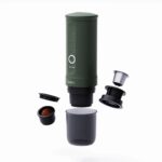 Bezvadu ceļojumu kafijas aparāts Outin Nano Portable Coffee Maker Forest Green, 92°C, 20bar, 7500mAh, Type-C