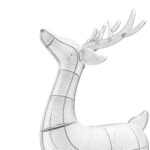 Viedā LED āra dekorācija Briedis Twinkly 3D Reindeers - Stag, 1.2m, 200LED, RGB+W, IP44, BT+WiFi