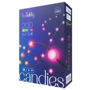 Viedā LED lampiņu virtene Twinkly Candies Pearls, Gen II, 12m, 200LED, IP20, BT+WiFi, USB-C