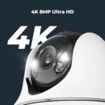 Viedā bezvadu novērošanas kamera Reolink Argus Series B440 BWPT4K04, 4K 8MP, 360°, WiFi, 6000mAh, IP64