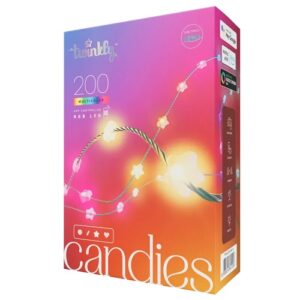 Viedā LED lampiņu virtene Twinkly Candies Stars, Gen II, 12m, 200LED, IP20, BT+WiFi, USB-C