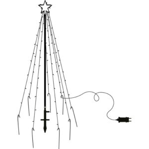 LED āra dekorācija Egles siluets Star Trading Spiky, 2.35m, 420LED, GWW, IP44