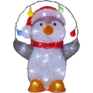 LED āra dekorācija Pingvīns Star Trading Crystalo, 30x22cm, 40LED, IP44