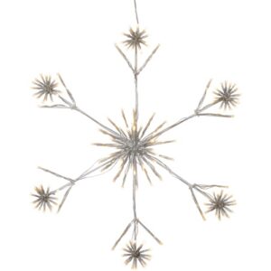 LED āra dekorācija Sniegpārsla Star Trading Flower Snowflake, 60cm, WW, 144LED, 175lm, IP44